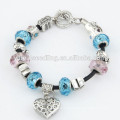 Handmade personalizadas contas de vidro shamballa pulseiras